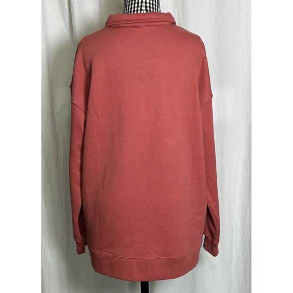 Mondetta Women's Collared Fleece Pullover Coral Size XL - NEW! - Picture 2 of 8